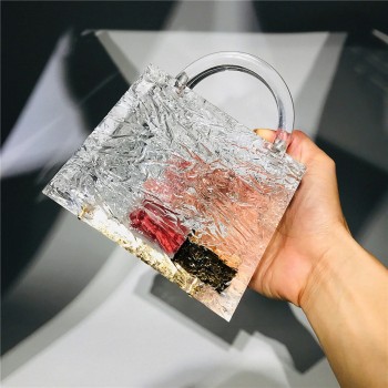 Clear Acrylic Box Evening Bag Women 2020 Summer Top Handle Dinner Clutch Purses Ladies Transparent Crystal Handbag High Quality